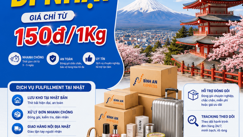 GỬI HÀNG ĐI NHẬT GIÁ CHỈ TỪ 150.000đ/KG
